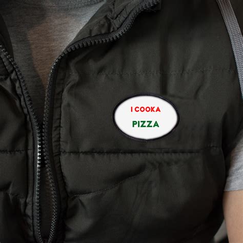 I Cooka Da Pizza Funny Italian Food Meme Italian Slang Cook Oval Patch ...