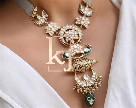 Royal Kundan And Polki Jewelry Set Traditional Indian Bollywood Choker