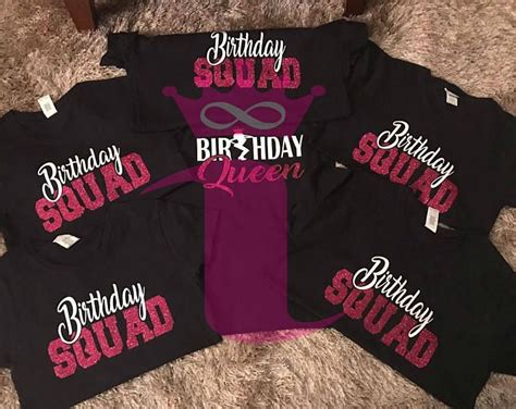 Birthday Girl Shirts Birthday Squad Shirt Friend Squad Birthday Party Womens Birthday Shirt