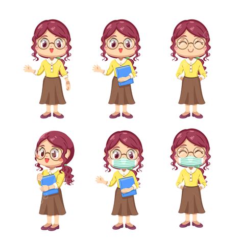 Cartoon Female Art Teacher