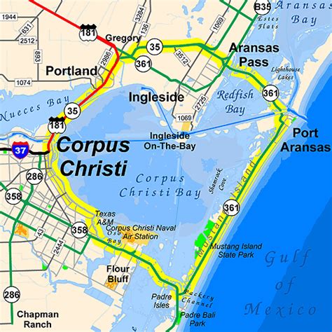 Corpus Christi Shoreline Map