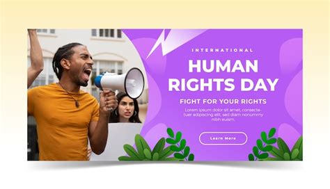 Plantilla De Pancarta Horizontal Para El Día De Los Derechos Humanos