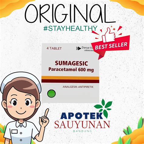 Jual SUMAGESIC PARACETAMOL 600mg ISI 4 TABLET Shopee Indonesia