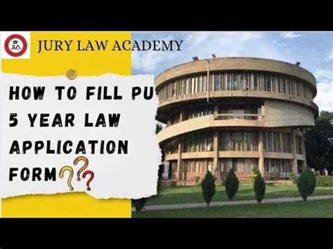 How To Fill Pu Year Law Entrance Application Form Pu Year Law