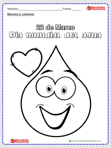 Dibujos Para Colorear Del Día Del Agua Pdf
