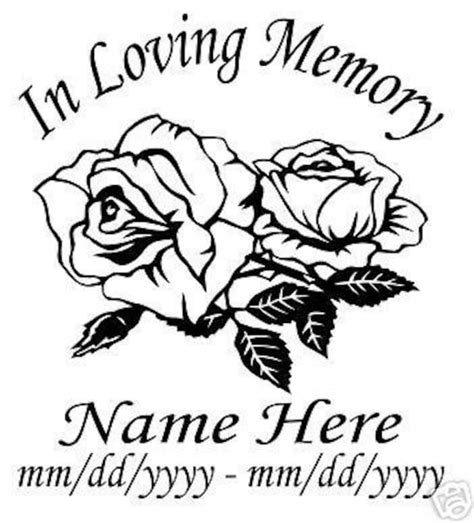 In Loving Memory Decals Vinyl Car Decal In Loving Memory Car Etsy