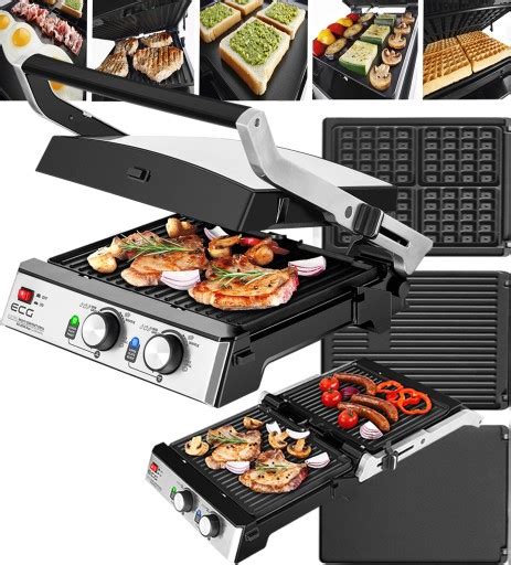 Grill Elektryczny Ecg Kg Opiekacz Panini Gofry Bbq W W