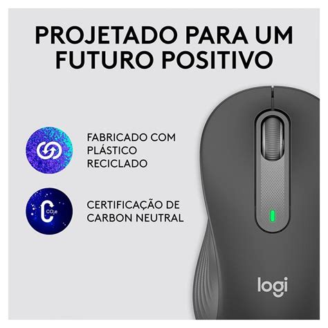 Mouse Logitech Signature M650 Sem Fio Bluetooth 2000 DPI 5 Botões