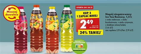 Promocja Napój o smaku malinowym remsey ice tea w Biedronka