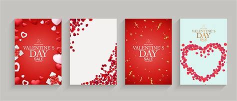 Premium Vector Valentine S Day Set Card Templates