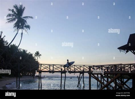 Cloud 9 Cloud9 Tower Surf Spot Siargao Island The Philippines Stock