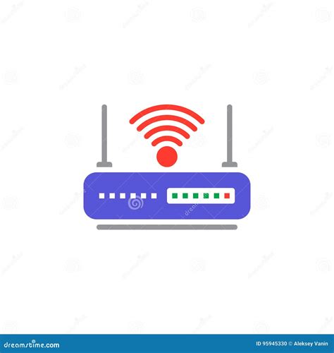 Wifi Router Icon Vector Filled Flat Sign Solid Colorful Pictogram