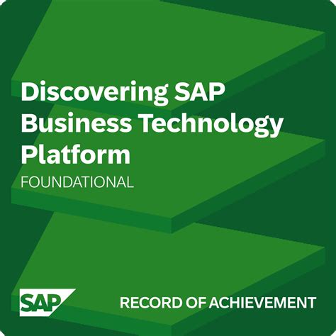 Discovering SAP Business Technology Platform Record Of Achievement