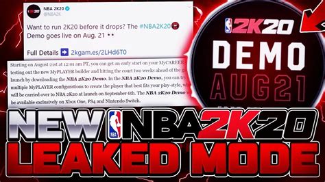 NBA2K20 DEMO RELEASE DATE NO MORE PRELUDE DETAILS AND ETC MUST