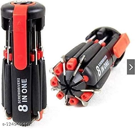 8 In 1 Multi Function Screwdriver Kit With LED Portable Torch