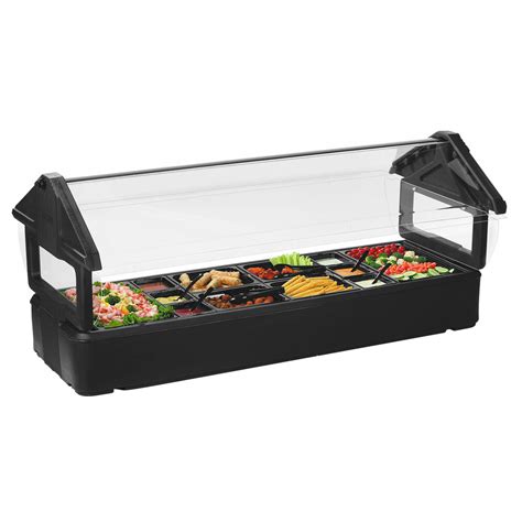 Carlisle 660103 Black 6' "Six Star" Tabletop Food / Salad Bar with ...