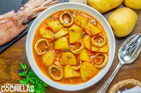 Receta De Guiso De Patatas Con Calamares