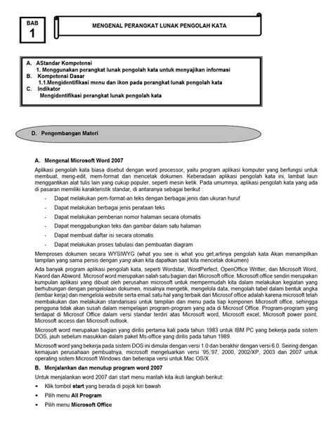 Gasan Upload Mengidentifikasi Menu Dan Ikon Pada Perangkat Lunak Pengolah Kata Pdf