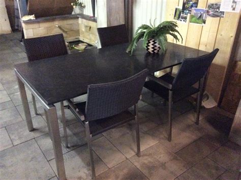 Tuintafel Zwevend Graniet Rvs Inox Booster Decogarden Exclusieve