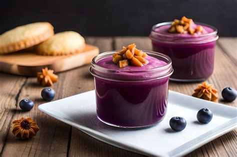 Postre Peruano Mazamorra Morada Foto Premium