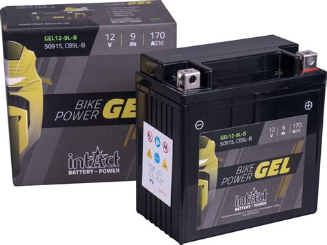 intAct GEL MOTORRADBATTERIE Batterie mit 30 Startleistung Für