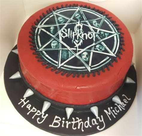 Pin By Zaxaroula Andritsou On Idk Cake Slipknot Birthday Cake