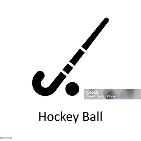 Hockey Ball Vector Solid Icon Design Illustration Sports And Awards