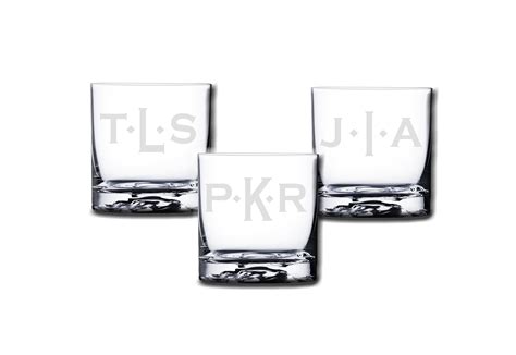 Engraved Whiskey Glasses Monogram Personalized Whiskey Etsy