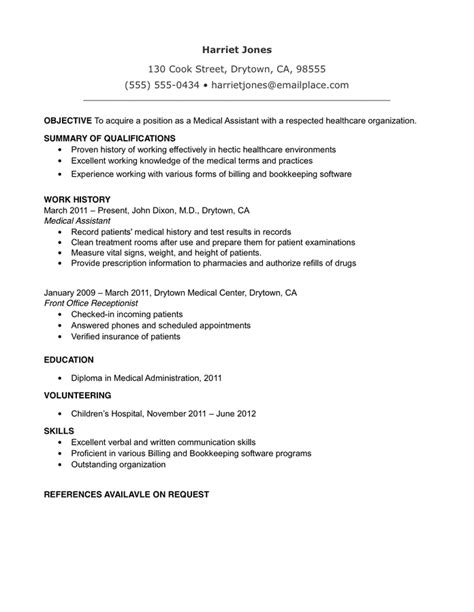 Medical Assistant Resume Example In Word And Pdf Formats