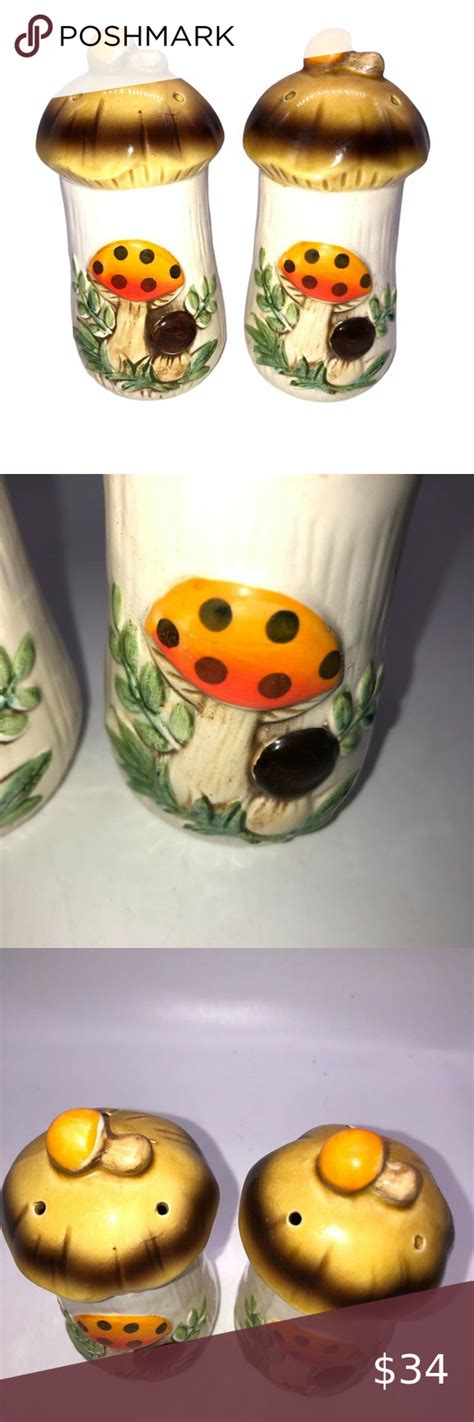 Vintage Sears Roebuck Merry Mushroom Salt And Pepper Shakers Set 1978