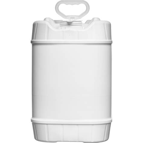 Gallon L White Plastic Tight Head Container Mm Tpi Open Vent