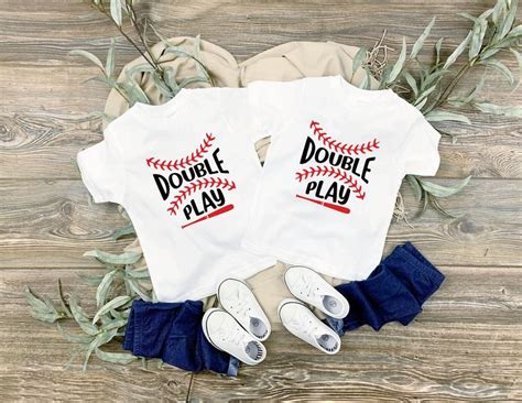 Twins Double Play Baseball Tee Baseball Lover Twins T For Twins Twin