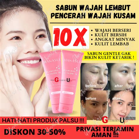 Jual HANASUI FLAWLESS GLOW 10 GENTLE CLEANSER CLEANSER FLAWLESS