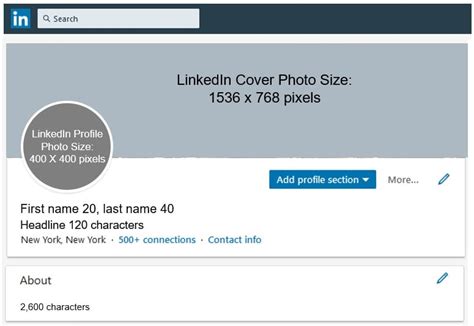 Linkedin Image Sizes Linkedin Text Limits