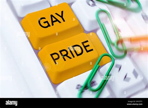 Conceptual Caption Gay Pride Word Written On Dignity Of An Idividual