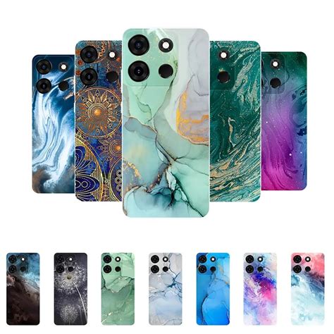 For Funda Infinix Smart 7 Plus X6517 Case Soft Silicone Marble Back