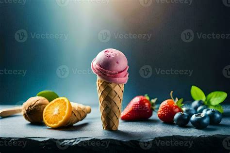 Photo Wallpaper Ice Cream Berries The Fruit Berries The Fruit