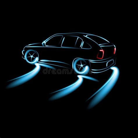 Speeding car. stock illustration. Illustration of auto - 12028563