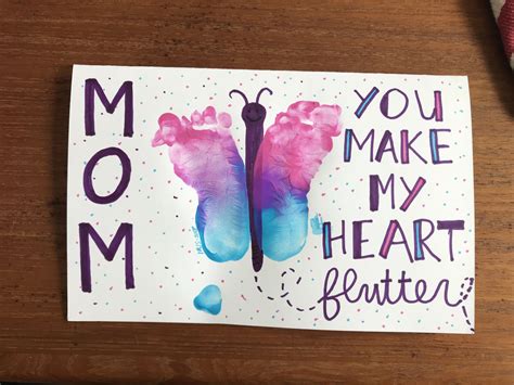 Butterfly Footprint Art Mothers Day Crafts Preschool Easy Mother S