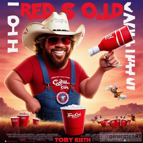 Red Solo Cup Toby Keith Pixar Movie Poster Generateart