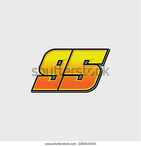 Number Vector Sports Racing Number 95 Stock Vector (Royalty Free ...