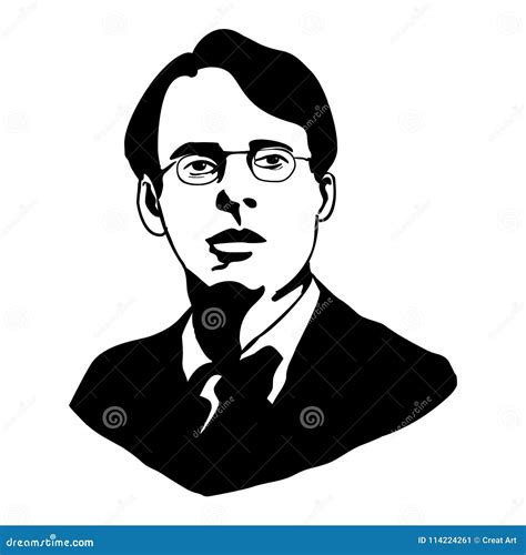 W B Yeatsvector Portrait Of W B Yeats Editorial Photo