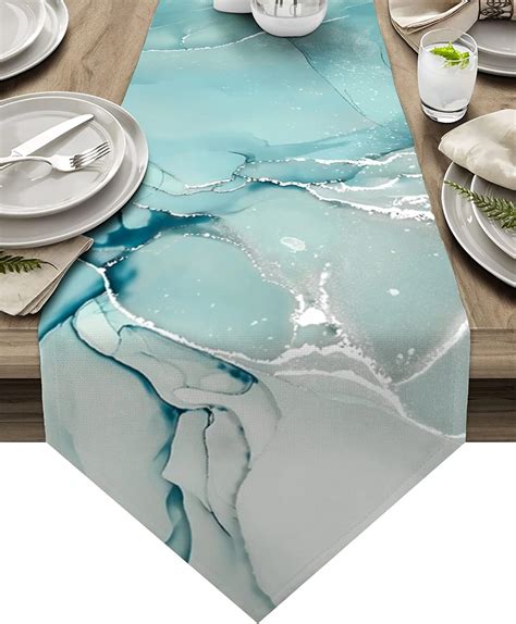 Amazon Marble Table Runners Cotton Linen Triangle Table Cloth For