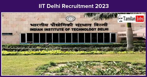 IIT Delhi Recruitment 2023 Apply Principal Project Scientist Posts