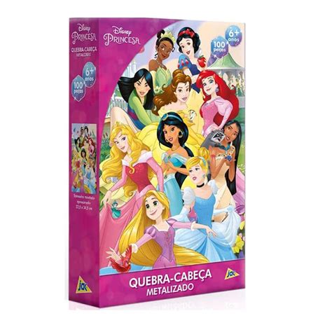 Quebra Cabeça Toyster Disney Princesas Metalizado 100 Peças Submarino