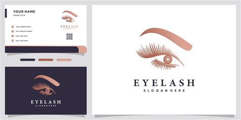 eyelash logo design with style and creative concept 11855193 Vector Art ...