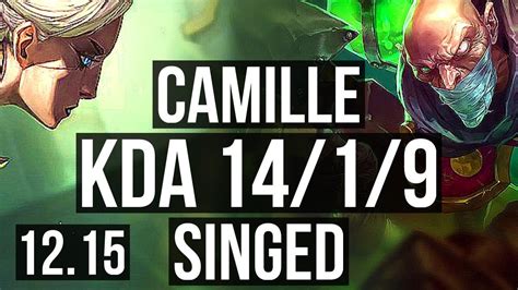 CAMILLE Vs SINGED TOP 14 1 9 65 Winrate Legendary EUW Master