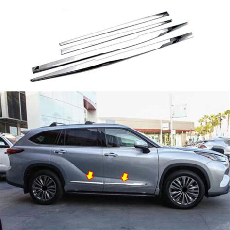 For Toyota Highlander Kluger Chrome Body Side Door Molding