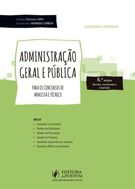 Administração geral e pública Para os concursos de analista e técnico