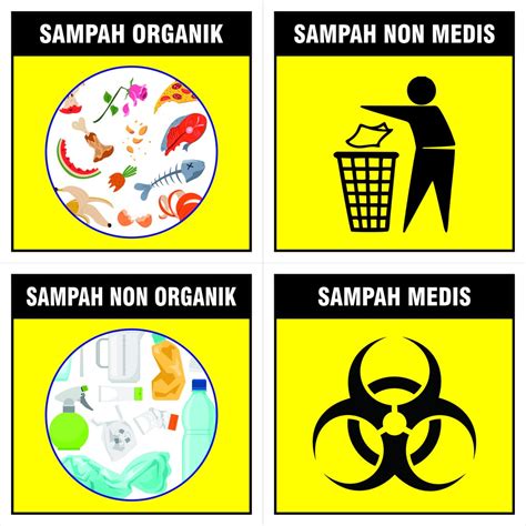 Jual Stiker Vinyl Sampah Medis Non Medis Organik Non Organik Kotak